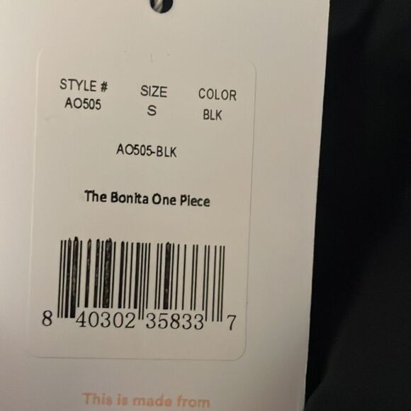 Andie The Bonita One Piece swimsuit black size Small NWT - Picture 8 of 8